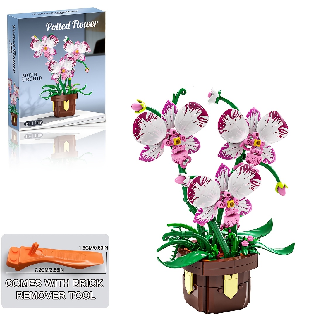 323pcs Orchid Building Blocks Flower Model Set